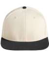 BB662 B662 Beechfield Contrast Flat Peak 6 Panel Cap Natural / Black colour image